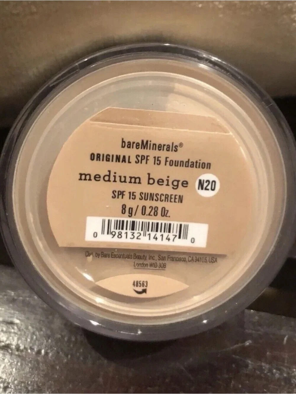 bareMinerals Loose Mineral Foundation - Medium Beige N20 with Black Lid